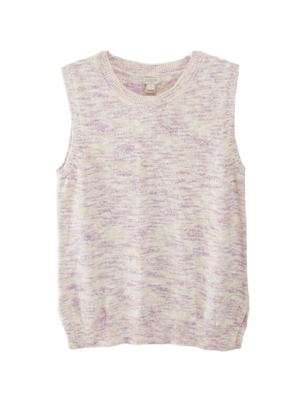J.Crew Factory Space Dyed Sleeveless Sweater Pink Purple & Peach Blend